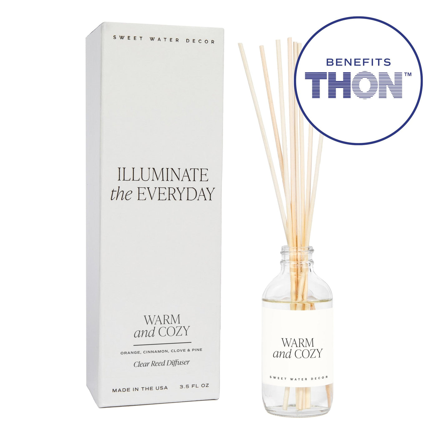 Warm and Cozy Clear Reed Diffuser THON - Sweet Water Decor - Reed Diffusers