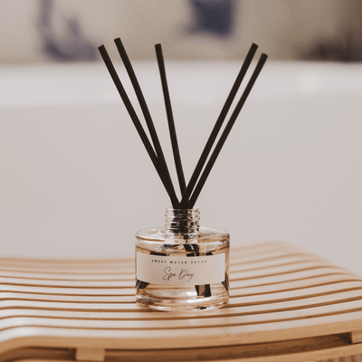 Spa Day Tinted Glass Jar Reed Diffuser - Sweet Water Decor - Reed Diffusers