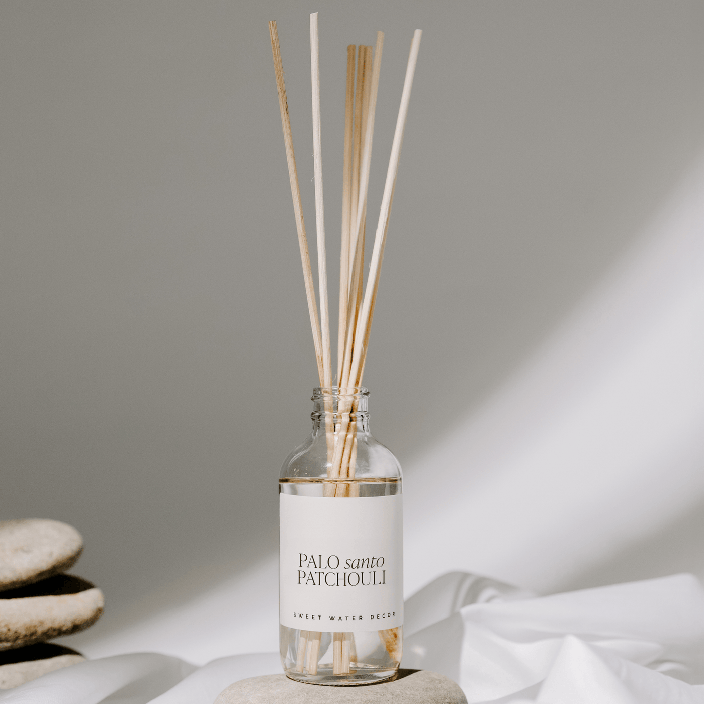 Palo Santo Patchouli Clear Reed Diffuser - Sweet Water Decor - Reed Diffusers