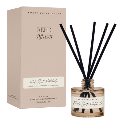 Palo Santo Patchouli Tinted Glass Jar Reed Diffuser