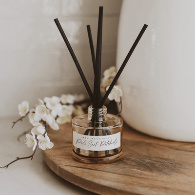 Palo Santo Patchouli Tinted Glass Jar Reed Diffuser - Sweet Water Decor - Reed Diffusers