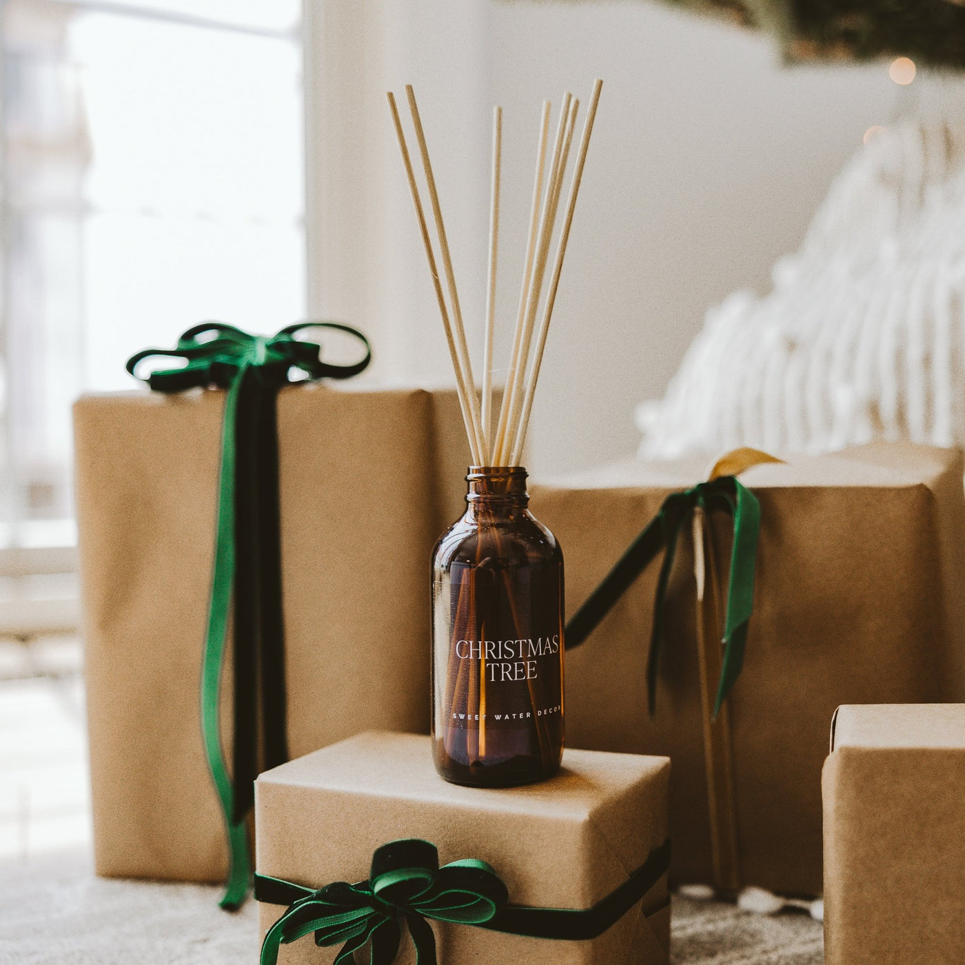 Christmas Tree Amber Reed Diffuser - Sweet Water Decor - Reed Diffusers