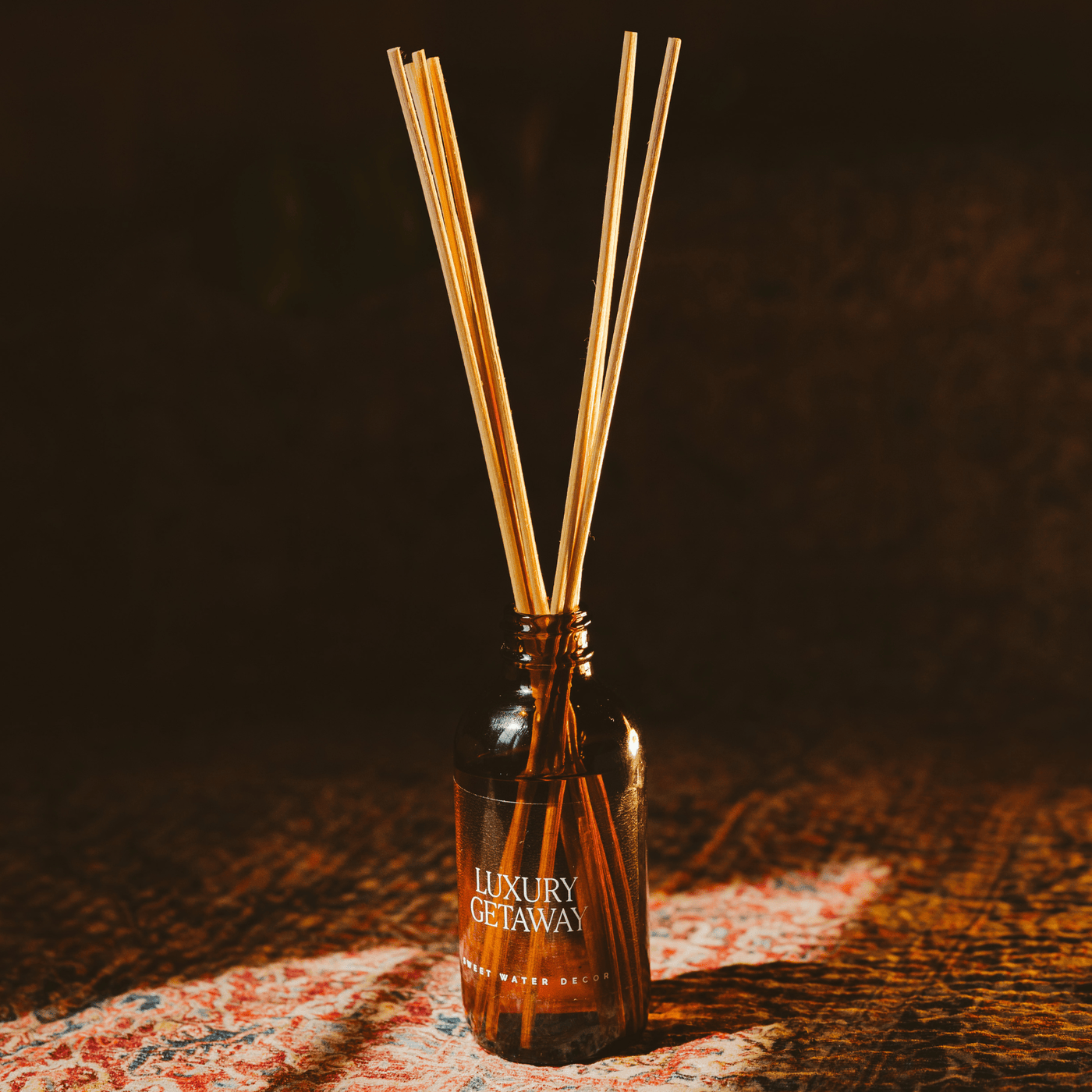 Luxury Getaway Amber Reed Diffuser - Sweet Water Decor - Reed Diffusers