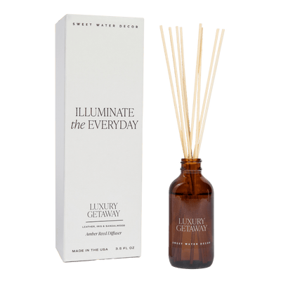 Luxury Getaway Amber Reed Diffuser - Sweet Water Decor - Reed Diffusers