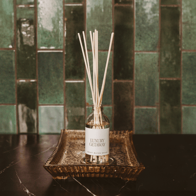 Luxury Getaway Clear Reed Diffuser - Sweet Water Decor - Reed Diffusers