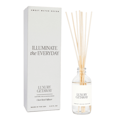 Luxury Getaway Clear Reed Diffuser - Sweet Water Decor - Reed Diffusers