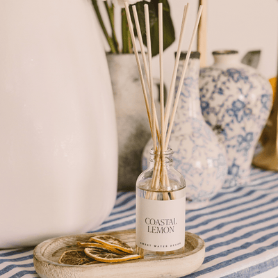 Coastal Lemon Clear Reed Diffuser - Sweet Water Decor - Reed Diffusers