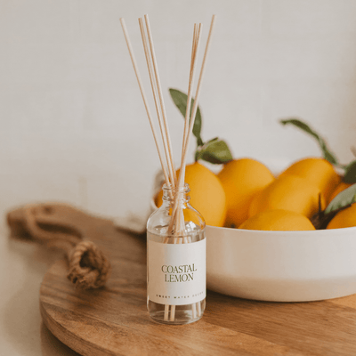 Coastal Lemon Clear Reed Diffuser - Sweet Water Decor - Reed Diffusers