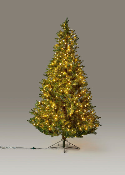 Faux Noble Fir Pre - Lit LED Christmas Tree with White Lights 7.5' - Sweet Water Decor - Christmas Tree