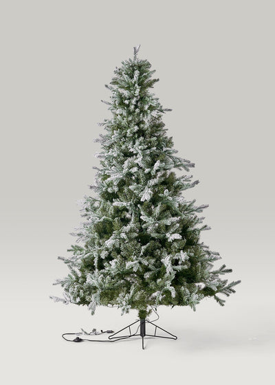 Frosted Pine Christmas Tree with Pre-Lit LED White Lights - 7.5'