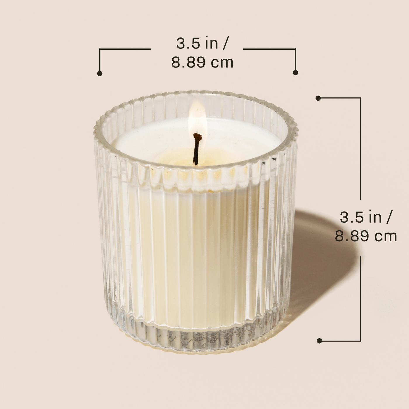 Ribbed candles sweet water decor dimensions graphic