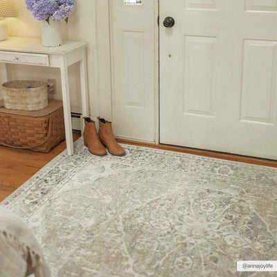 Rudo Beige Washable Area Rug - Sweet Water Decor - Rugs