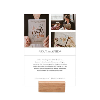 SWD Owner Melissa Horvath Shelf Talker + Block - Sweet Water Decor - Marketing Tools