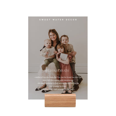 SWD Owner Melissa Horvath Shelf Talker + Block - Sweet Water Decor - Marketing Tools