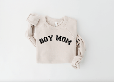 Boy Mom Varsity Sweatshirt - Sweet Water Decor - Pullover