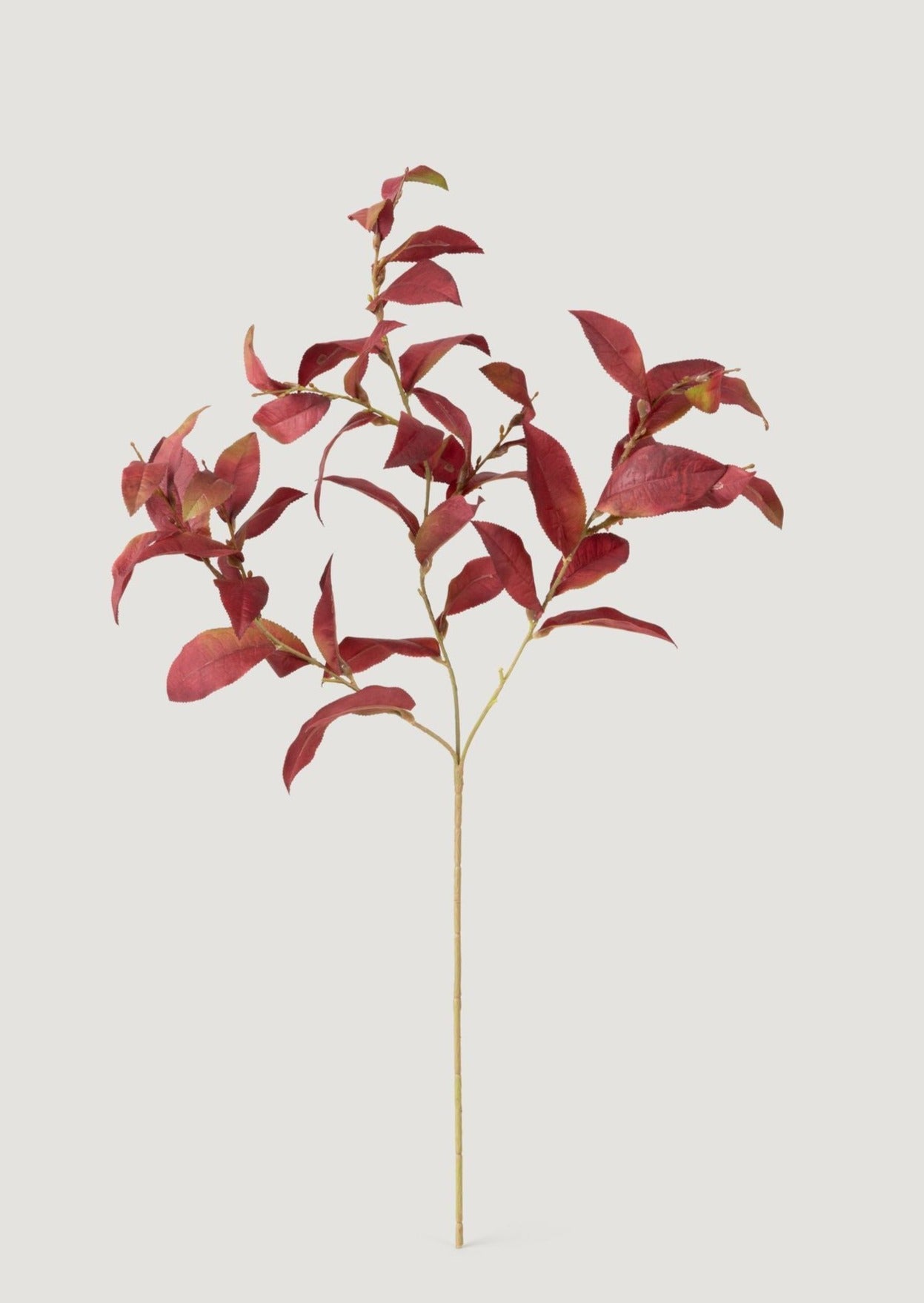 Burgundy Faux Fall Tea Leaf Branch - 30" - Sweet Water Decor - Artificial Plant