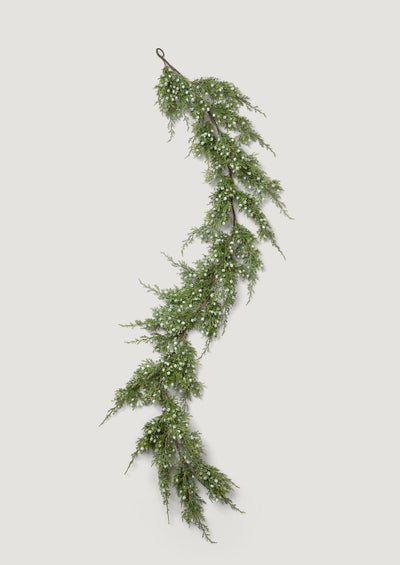 Deluxe Artificial Oregon Juniper Garland - 48" - Sweet Water Decor - GARLAND