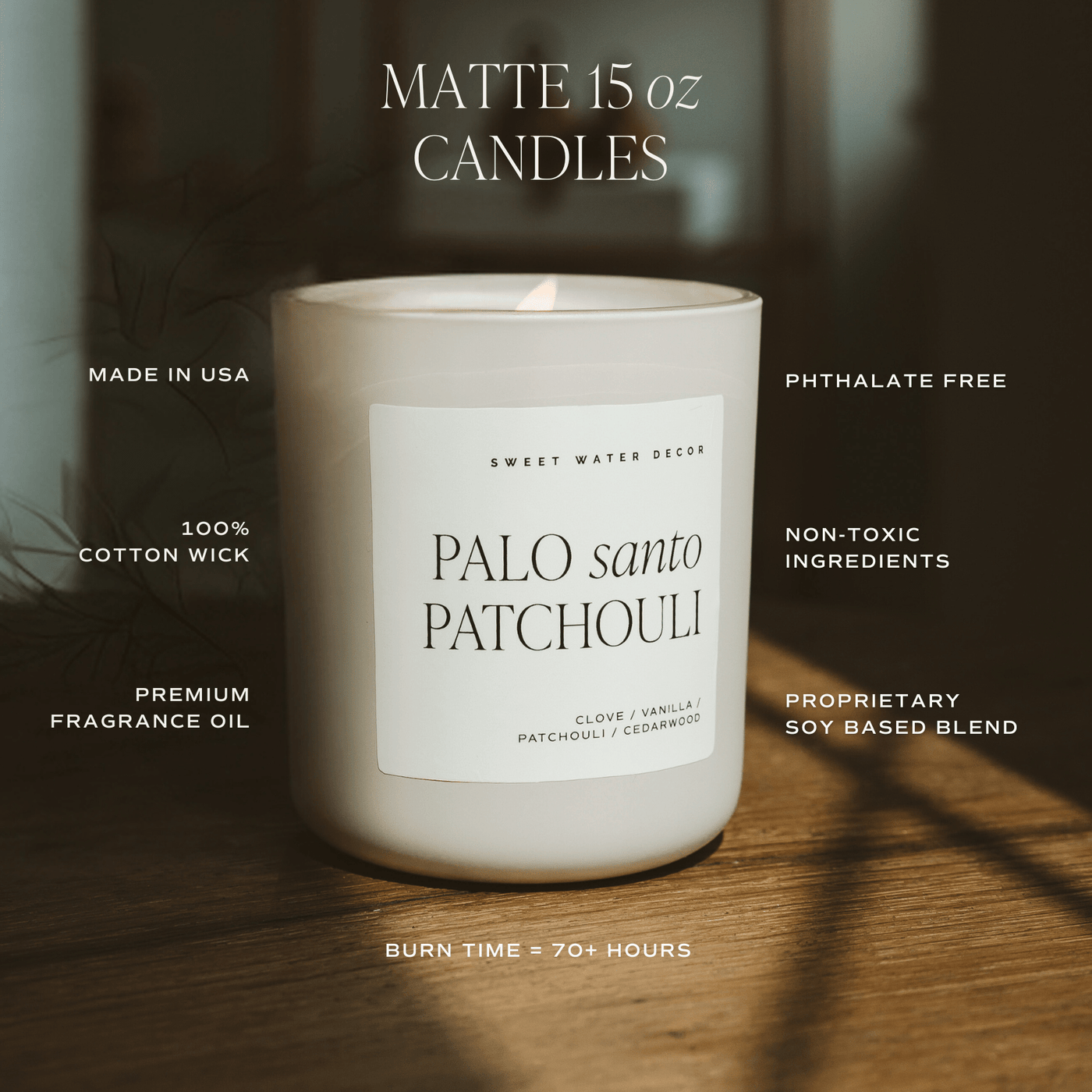 Apple Maple Bourbon Soy Candle - Tan Matte Jar - 15 oz (Sunday Brunch) - Sweet Water Decor - Candles