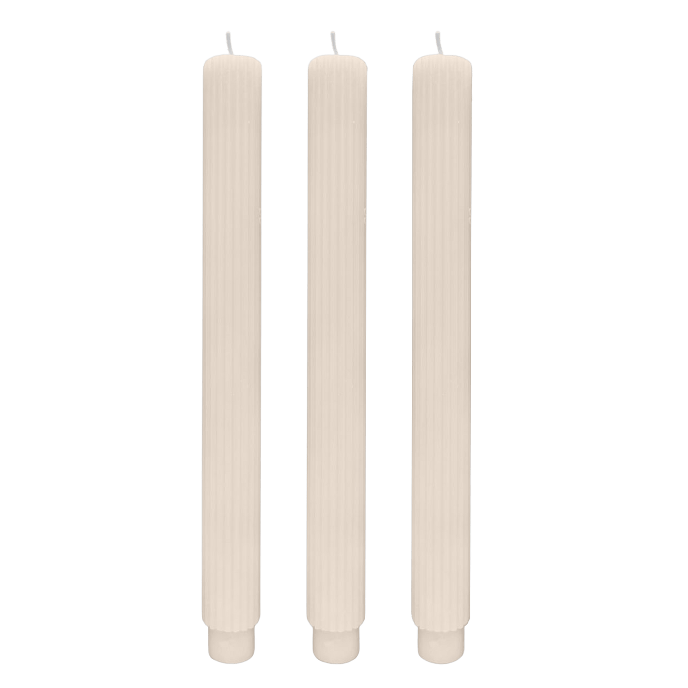 Fluted Taper Candles - Set of 3 - Sweet Water Decor - Taper Candles