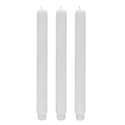 Fluted Taper Candles - Set of 3 - Sweet Water Decor - Taper Candles