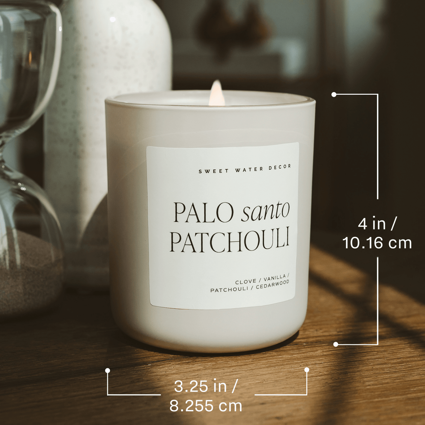 Fall Leaves Soy Candle - Tan Matte Jar - 15 oz - Sweet Water Decor - Candles