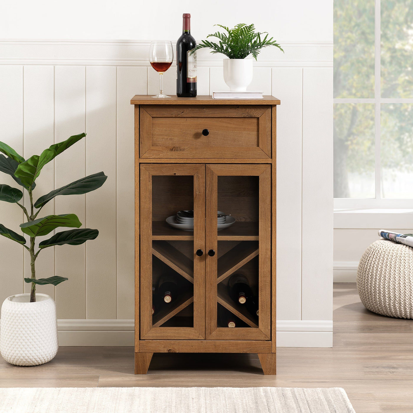 20" One-Drawer Two-Door Bar Storage