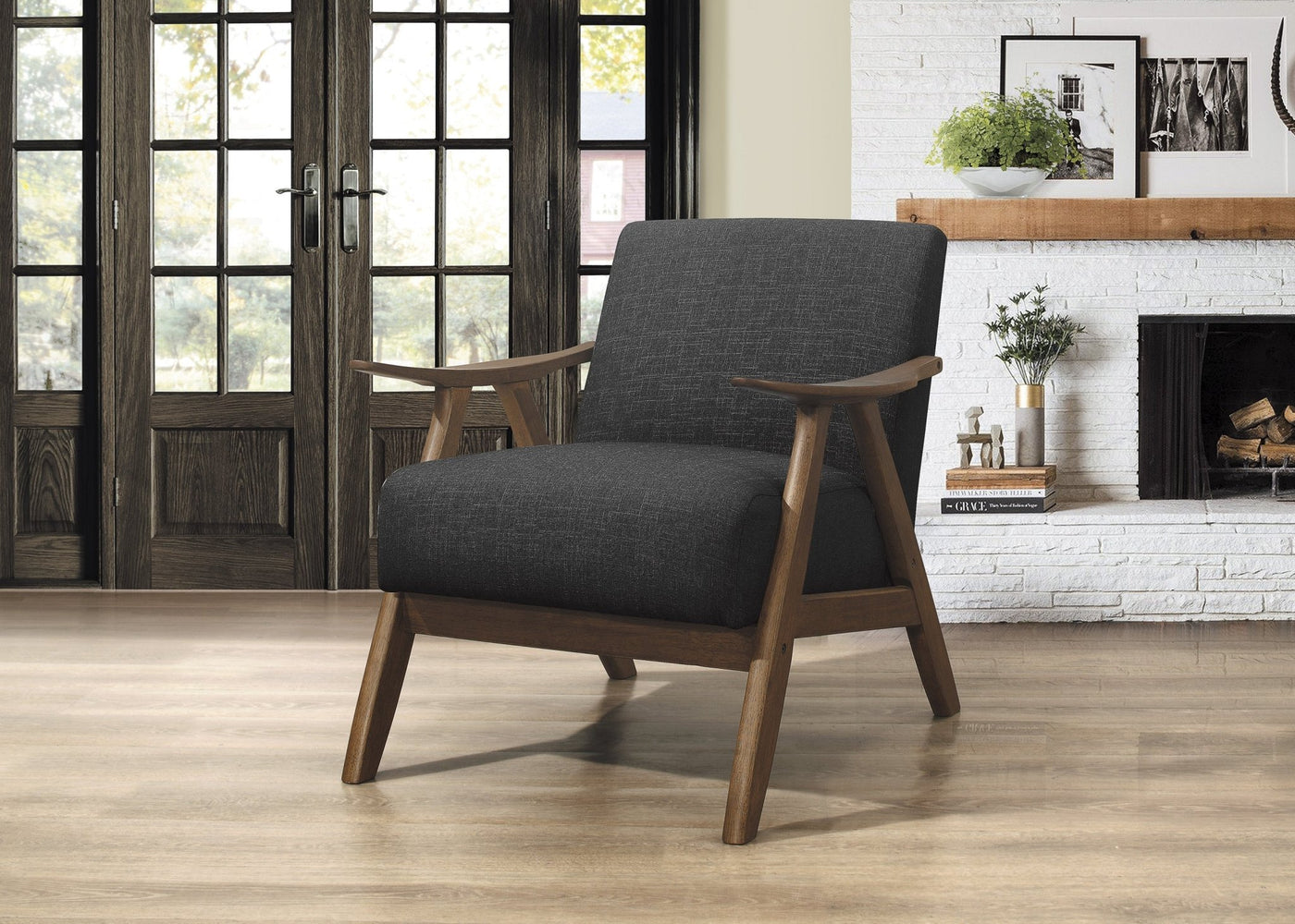 Walker Edison | Elevated Traditional Upholstered Accent Chair - Sweet Water Decor - Chairs