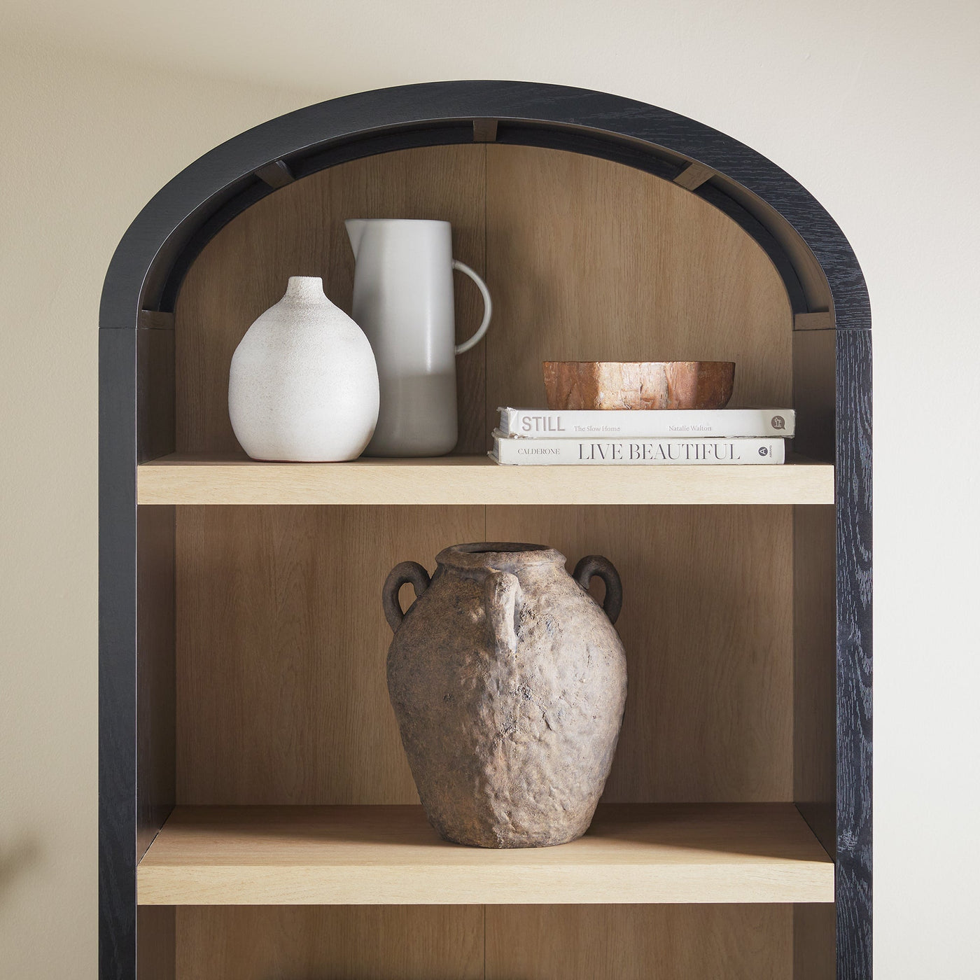 Chantelle Modern Arched Bookshelf with Open Shelves - Sweet Water Decor - bookshelves