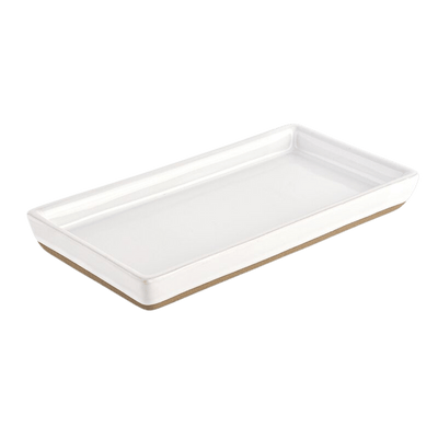 White Stoneware Tray - Sweet Water Decor - Trays