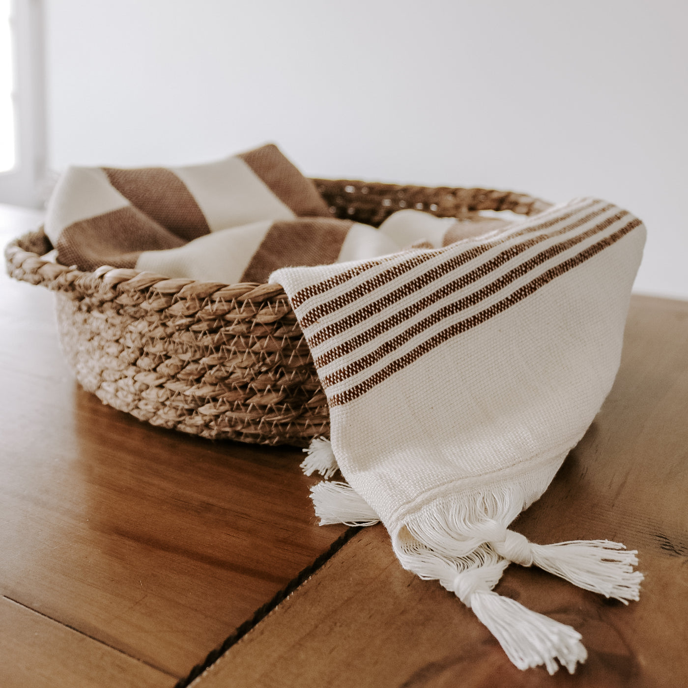 Hand-loomed Turkish Cotton Towel - Stripes –